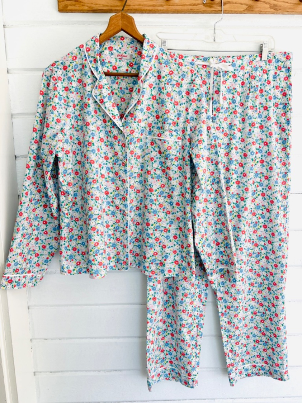 CATH KIDSTON Ditsy Floral Cotton Long Pajamas Set - L